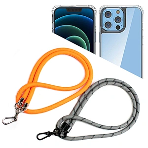 2024 New Crossbody Lanyard Case Carry Phone Case For iPhone 11 Pro With Metal Hooks