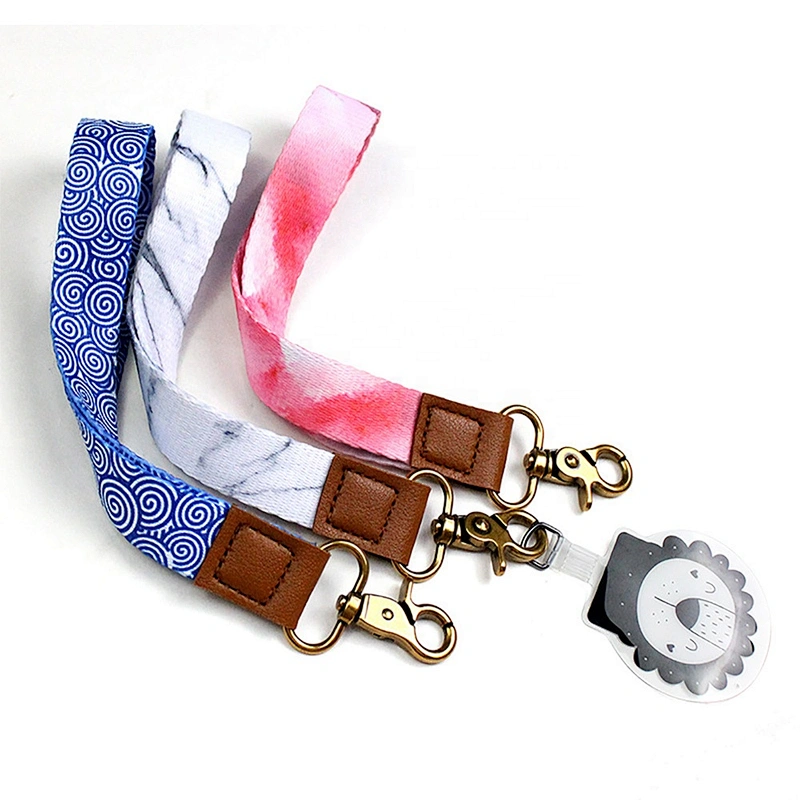 Promotional Cheap Custom Printed Hand Wrist Lanyard Mobile Phone Straps Keychain Short Lanyard