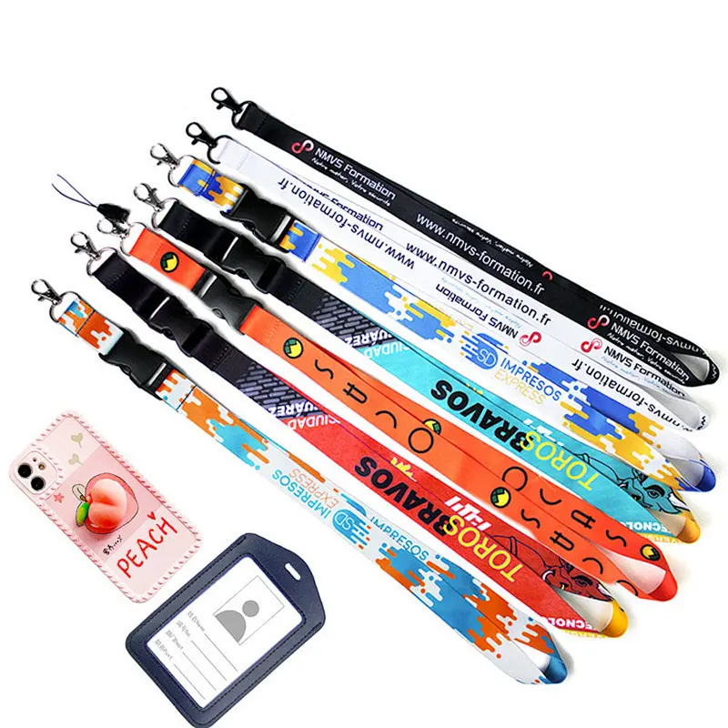 2024 Custom Neck Woven Teacher Coach Worker Polyester Transparent Clear Work ID Credit Acrylic Plastic Card Holder Set Lanyard