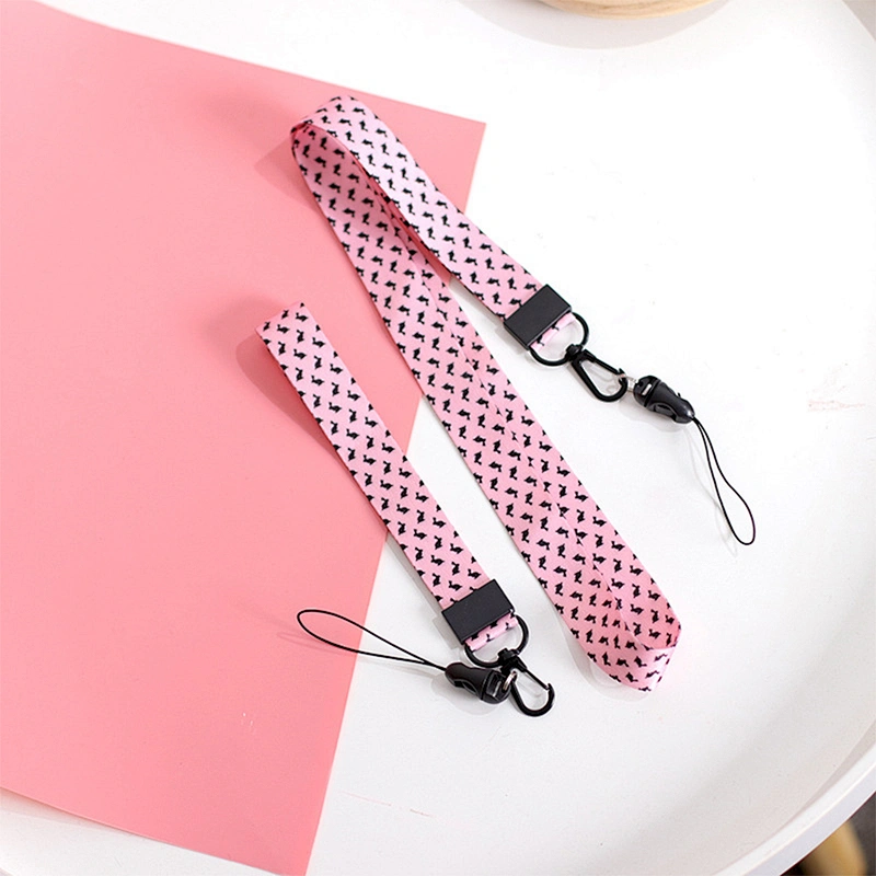 Luxury Rope ID Card Strap Cute Short Custom Nursing Medical Wristlet for Key Wrist Keychain Necklace Teacher Polyester Lanyard