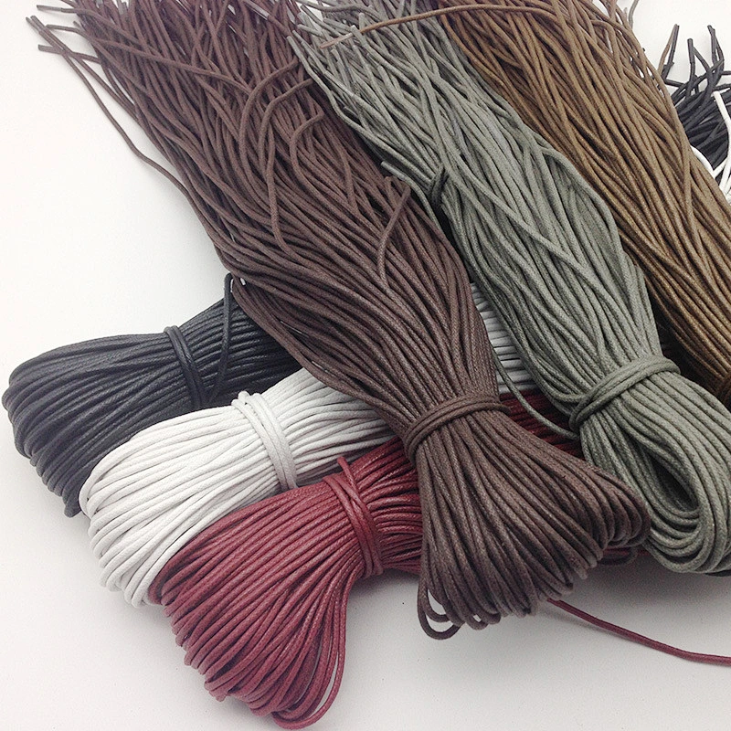Custom Waterproof Leather Leisure Hang Tag Sling Hand Pants Sport Hat Elastic Thin Cotton Rope Round Waxing Shoe Lace Shoelace