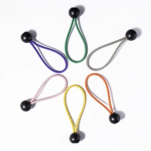 Wholesale 4mm 5mm Tarp Tie Down Strap Canopy Camping Fixed Trampoline Tent Plastic Ball Head Elastic Bungee Rope Cord
