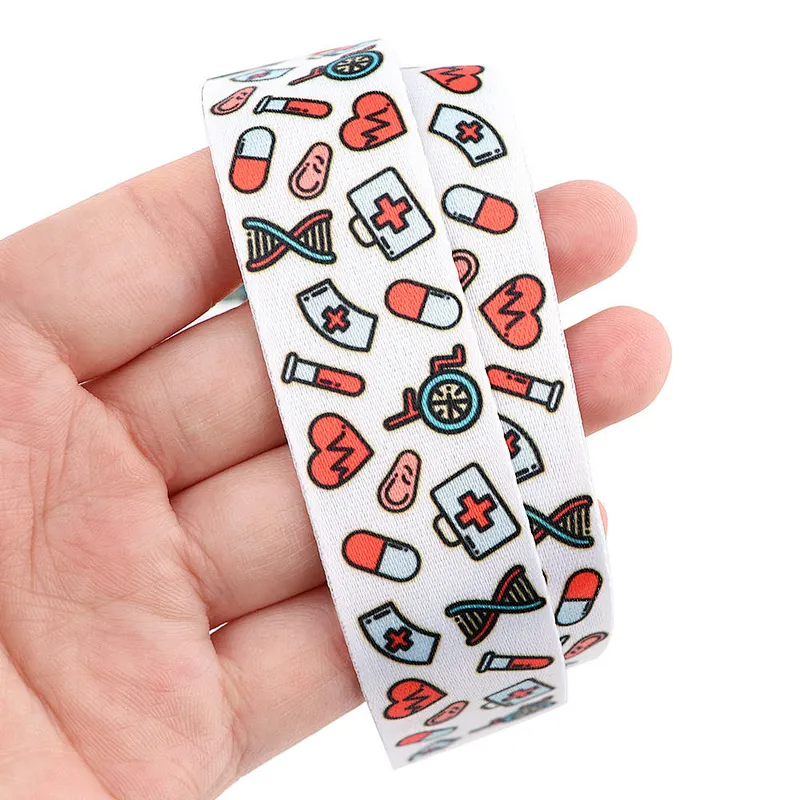 Wholesale Bulk Long Sublimated ID Badge Metal Card Holder Satin Neck Logo Flower Floral Custom Polyester Print Lanyard