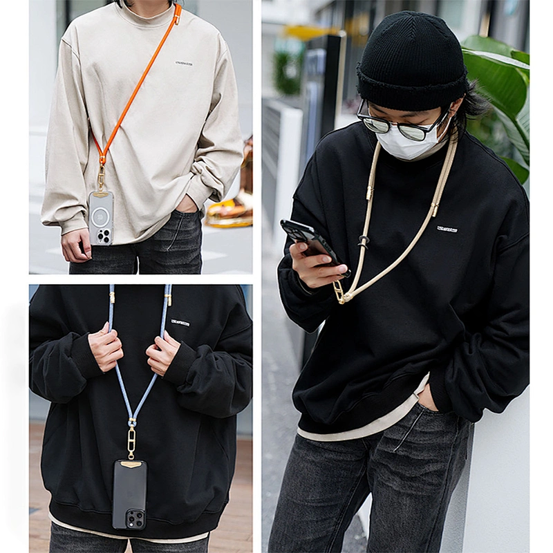 New Arrivals Universal Adjustable Phone Case Lanyard Custom Crossbody Mobile Phone Strap Rope Detachable Patch Anti-Lost