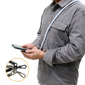 2024 New Crossbody Lanyard Case Carry Phone Case For iPhone 11 Pro With Metal Hooks