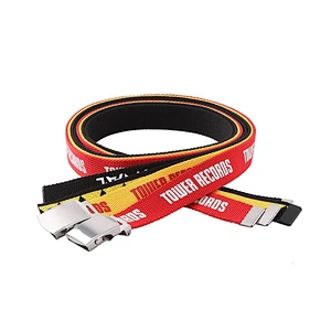 2024 Custom Automatic Buckle Belt Unisex Casual Colorful Letter Logo Printed Cotton Fabric Canvas Web Belt with Alloy Buckle