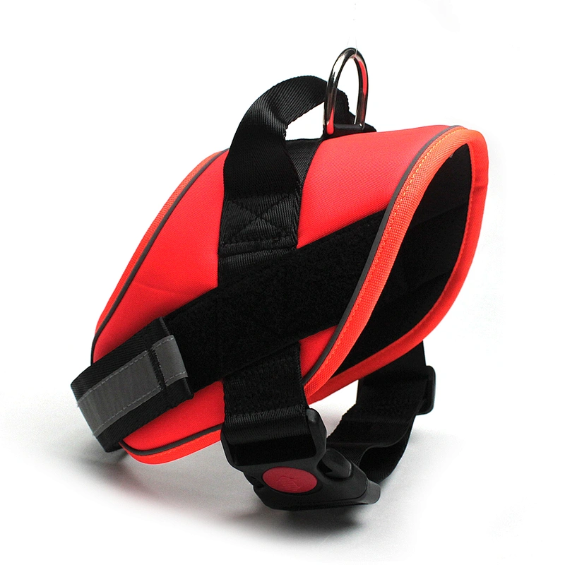 Breathable Reflective Dog Harness Lightweight Durable Oxford Vest with Strong Control Handle Adjustable Velcro for Pets