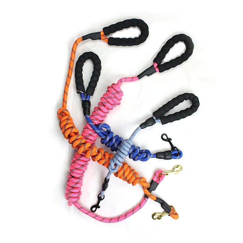 Luxury Heavy Duty Braid Woven Climbing Custom 3 m Training Strong Round Webbing Polyester Nylon PP Reflective Pet Rope Dog Leash