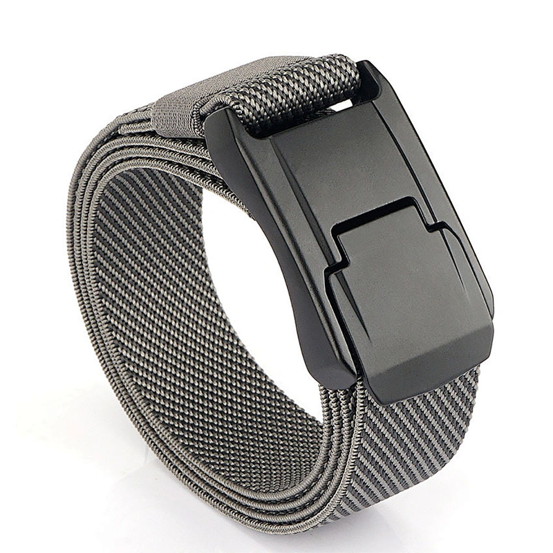 Wholesale Automatic Buckle Belts Men's Fabric Belt Adjustable Waist Straps Outdoor Canvas Woven Belt with Metal Buckle