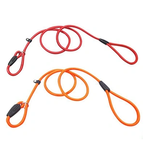 Wholesale Custom Training Adjustable Braided Woven Big Large Puppy Small All in One Round Nylon Slip Lead on Pet Rope Dog Leash