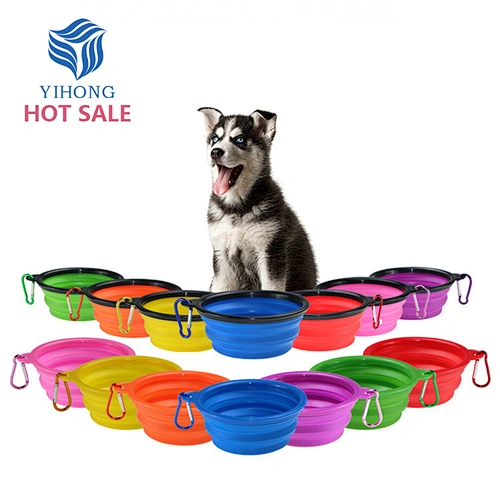 Factory Wholesale Eco-Friendly TPE Silicone Pet Bowl, Foldable Anti-Slip Travel Food Water Bowl for Dogs and Cats