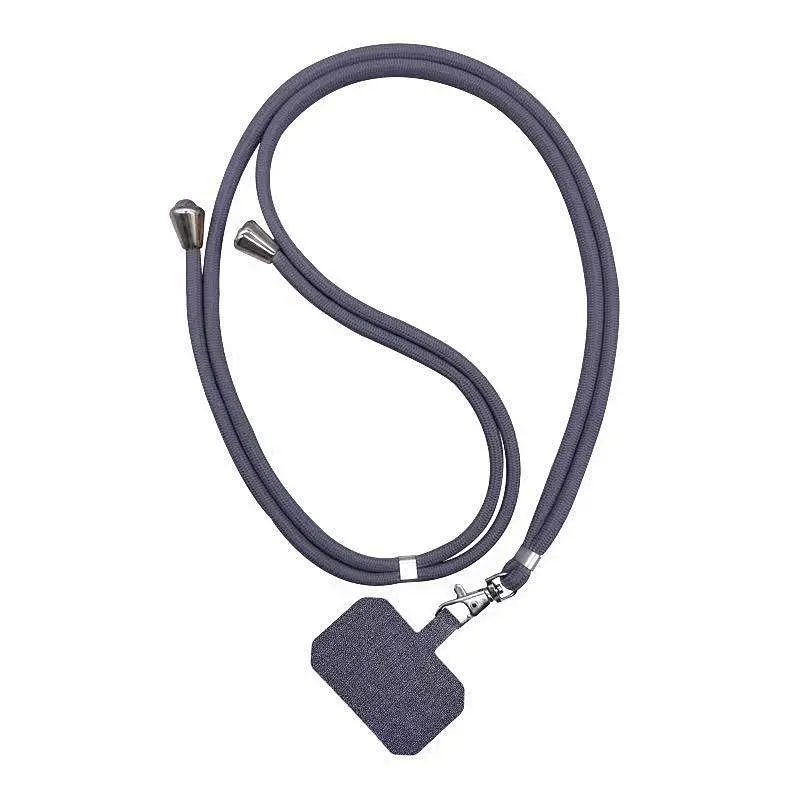 Wholesale Custom Woven Braid Shoulder Neck Crossbody Case Neck Cell Mobile Nylon Patch Phone Lanyard Rope Cord Strap