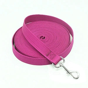 Custom Manufacturer Wholesale Training with Heavy Duty Snap Hook Big Thick PP Nylon Line Lead Pet Cat Dog Hunting Long Leash