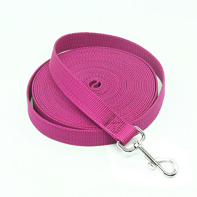 Custom Manufacturer Wholesale Training with Heavy Duty Snap Hook Big Thick PP Nylon Line Lead Pet Cat Dog Hunting Long Leash