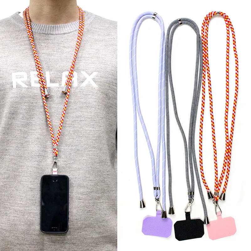 2024 Universal Mobile Phone Lanyard Neck Adjustable Strap  Rope With Phone Tether Patch