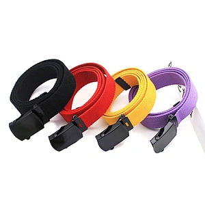 2024 Metal Flip Buckle Custom Jacquard Logo Outdoor Elastic Women Polyester Nylon Woven Stretch Men Fabric Canvas Belt