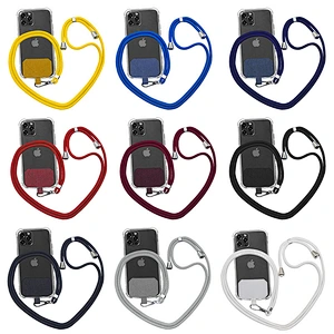Wholesale Custom Woven Braid Shoulder Neck Crossbody Case Neck Cell Mobile Nylon Patch Phone Lanyard Rope Cord Strap