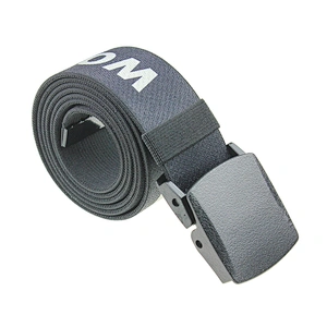 2023 Metal Flip Buckle Custom Jacquard Logo Outdoor Elastic Women Polyester Nylon Woven Stretch Men Fabric Canvas Belt