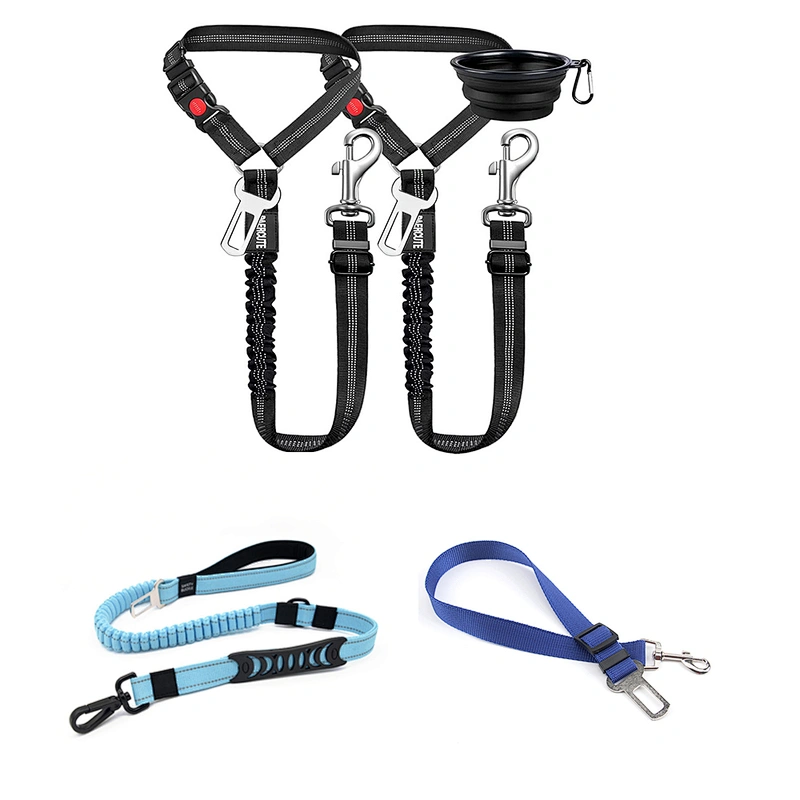 Wholesale Multifunctional Training Waist Strap Adjustable Reflective Nylon Bungee Safety Pet Cat Leash Dog Car Seat Belt