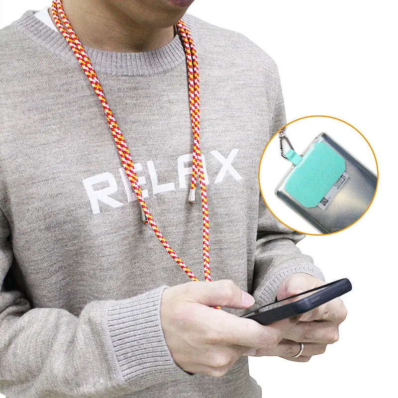 2024 Universal Mobile Phone Lanyard Neck Adjustable Strap  Rope With Phone Tether Patch