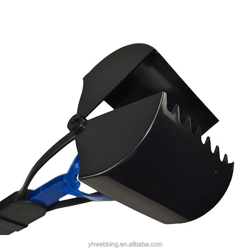 Ergonomic Pet Dog Poop Scooper ABS Material Durable Dentate Bite Design Double Spring Foldable Easy to Use for Waste Disposal