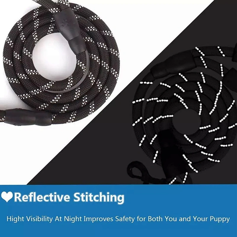 Foam Handle Wholesale Heavy Duty Manufacturer Custom Braid Training Nylon Reflective Lead Pet Dog Traction Leash Rope