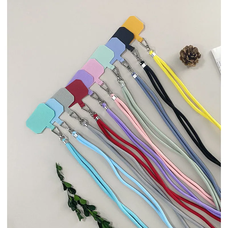 New Other Universal Phone Case Cover Rope Lanyard Cord Neck Cell Mobile Wrist Custom Nylon Patch Polyester Phone Strap Lanyard