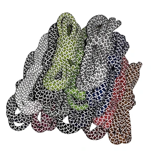 Custom Wholesale Braid Woven Thick Men Round Rope Fluorescent Sport Elastic Sneaker Polyester Reflective Shoe Lace Shoelaces