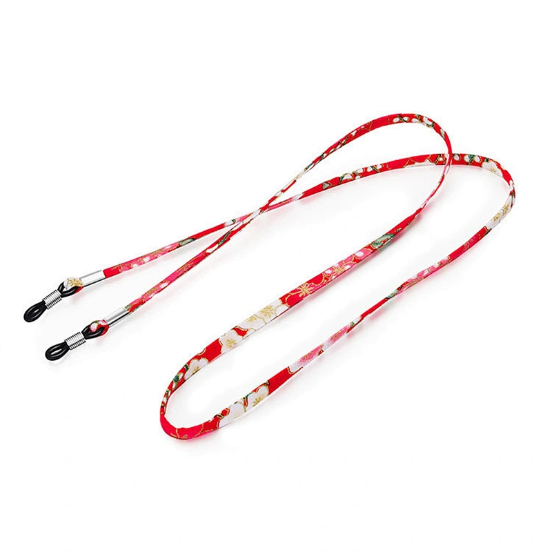 Custom Printed Logo Anti Lost Sport Sun Wholesale Bulk Fabric Polyester Eye Glass Eyeglass Sunglass Lanyard Rope Strap