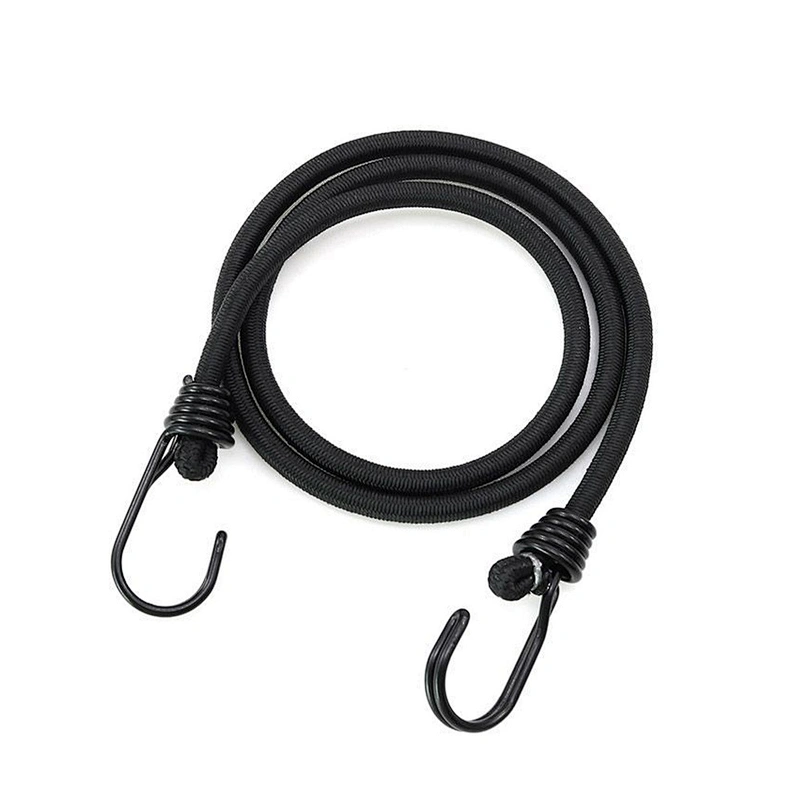Wholesale Bulk Custom Two Hook Motorcycle Cargo 6mm 8mm 1 Meters 1m Adjustable Latex Rubber Elastic Strap Rope Bungee Cords