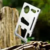 Stainless Steel Multifunctional Mini 11 in 1 Pocket Tool Card Outdoor Survival Knife Tool