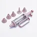 Cake Cookie Press Icing Kit Sets-6 Pcs Cream Nozzles Piping Tool for Bakeware