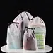 ES Custom Logo Cheap Film Packaging Waterproof Clear Shopping Plastic Drawstring Gift Bag