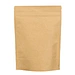 Reusable Recyclable Food White Window Kraft Paper Seal Pouches Zipper Ziplock Bags Stand Up Coffee Pouch Packaging With Window