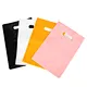 ES Custom Printed Logo Shopping Packaging Fold Plastic Pink Thank You Die Cut Handle Carry Bags For Boutique Retail Shopping