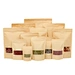 Reusable Recyclable Food White Window Kraft Paper Seal Pouches Zipper Ziplock Bags Stand Up Coffee Pouch Packaging With Window