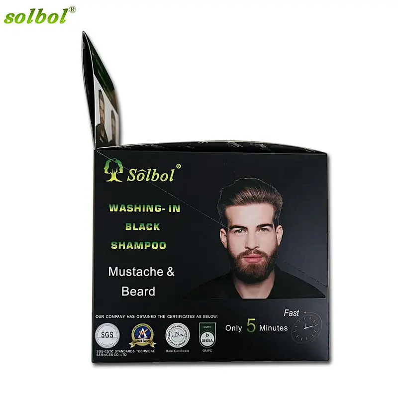 Ammonia Free black Beard Dye   Color Shampoo No Side Effects Dye Mustache Cream
