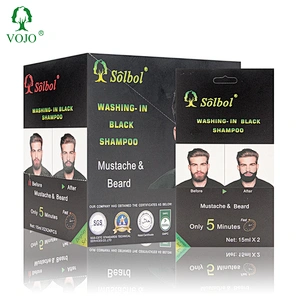 VOJO new package Ammonia Free black Beard Dye Color private brand Shampoo No Side Effects Dye Mustache Cream