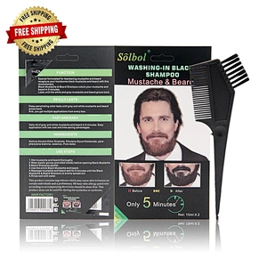 Newest instant 5 minutes beard dye mustacle color to men 5 buyers Cream