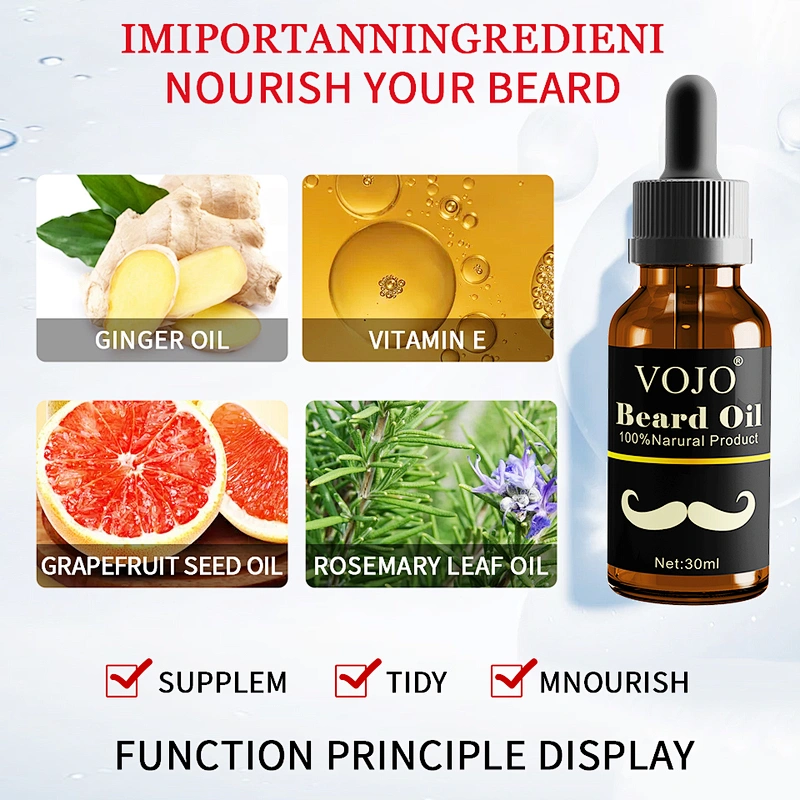 OEM custom private label organic beard growth oil 100% natural beard oil