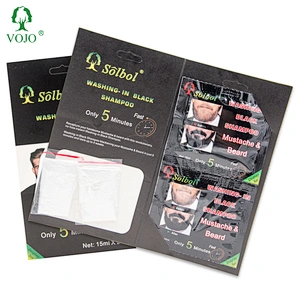 VOJO new package Ammonia Free black Beard Dye Color private brand Shampoo No Side Effects Dye Mustache Cream