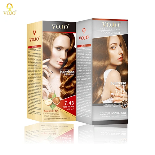 OEM/ODM salon professional permanent VOJO hair colour cream ammonia free hair dye color