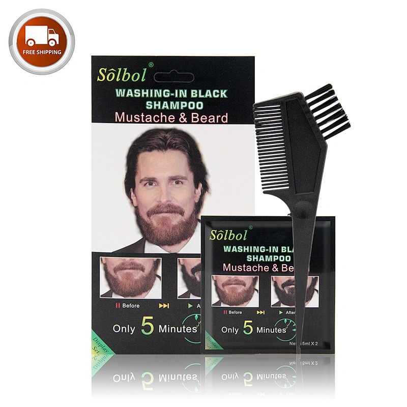 Newest instant 5 minutes beard dye mustacle color to men 5 buyers Cream