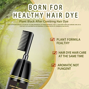 vojo Black Magic Comb One Step Hair Dye Color Comb with Foams 2 in 1 Hair Color shampoo black your hair in 5 minutes no ammonia