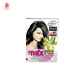 Natural herbal vojo fast color in black hair shampoo for white,yellow,brown hair,etc to black turn grey hair to black