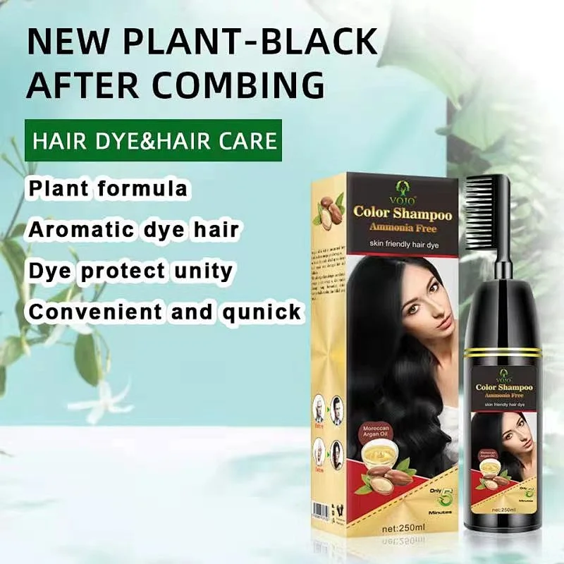 Black Magic Comb One Step Hair Dye Color Comb with Foams 2 in 1 Hair Color shampoo dye your hair in 5 minutes
