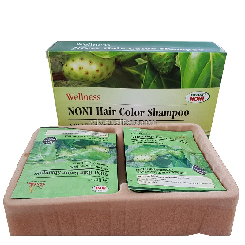 Anti white hair ppd free natural hair color noni black hair color shampoo