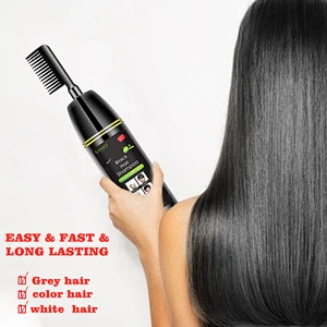 private brand manufacturer hair color herbal permanent black hair dye shampoo with comb which easy operate and fast dye