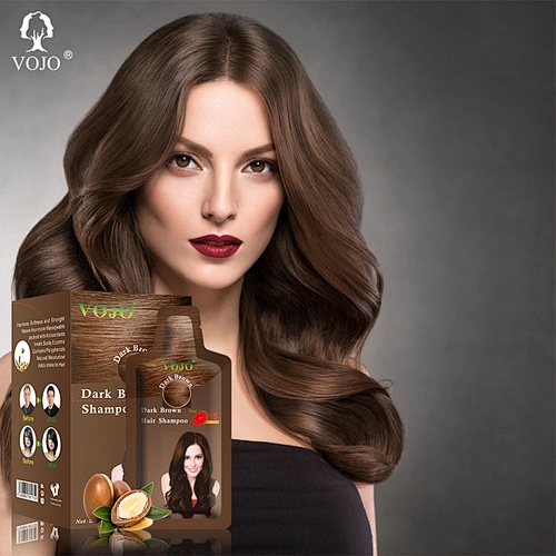 VOJO new product chinese noni hair coloring shampoo  hair dye shampoo for hair black deep black