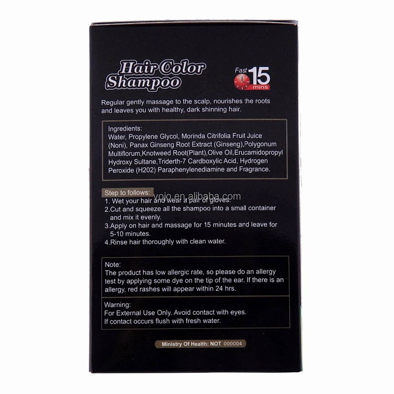 Hair Shampoo Black Hair Color Shampoo Fashion Fast Magic a VERY Wash Dark Black Herbal Ingredients Normal Shampoo Easy Coloring